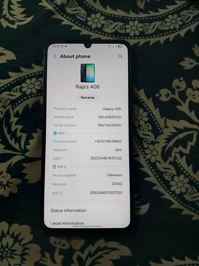 samsung galacy a06 4plus4 gb 64 gb ram