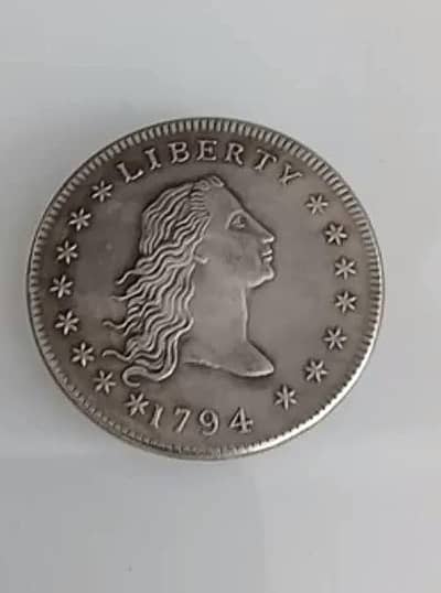 USA Antique 1794 Flowing Hair Dollar, USA Old Coin &  Rare Coin