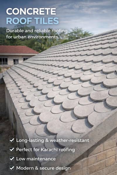 Precast Concrete Roof Tiles / Slab Tiles – Strong & Durable