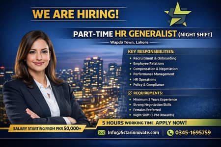 Part-Time HR Generalist (Night Shift)