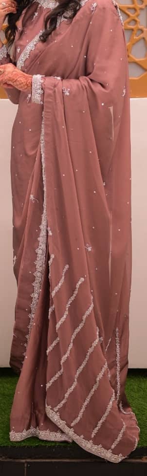 Almost New Saree for Sale in pink color