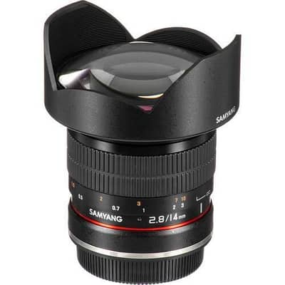 Samyang 14mm f/2.8 manual lens for Canon.