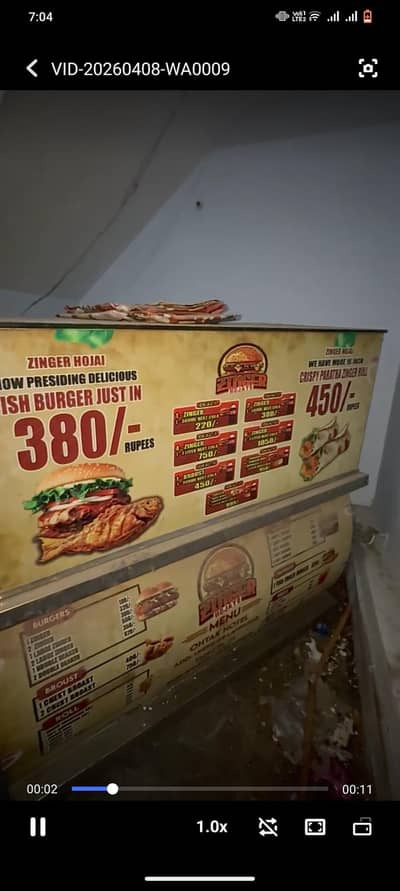 Pure Steel Food counter for sale