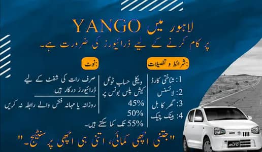 Driver Required for 12 Hour Shift (InDrive / Yango) – Good Income