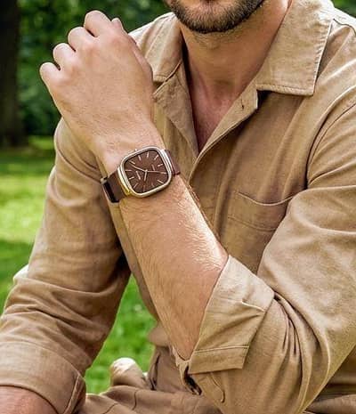 men's brown strap watch | wrist watch for men