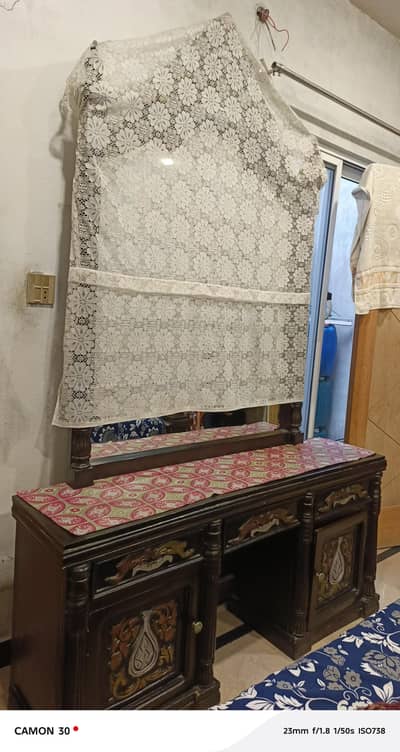 Dressing table and mirror