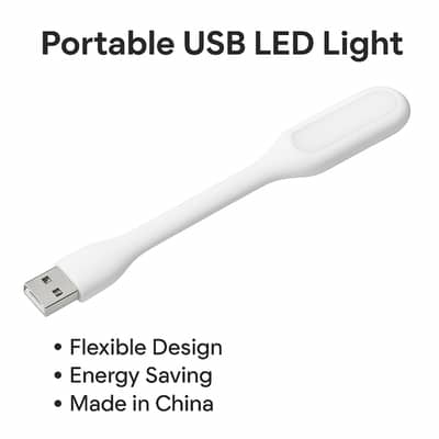 Portable Flexible USB LED Light for Laptop, Power Bank & Keyboard