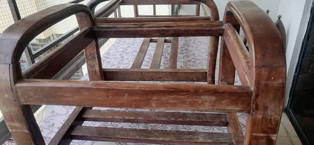 Central Table and 2 Side Tables (wooden)