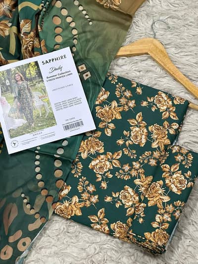 3 piece unstitched dress