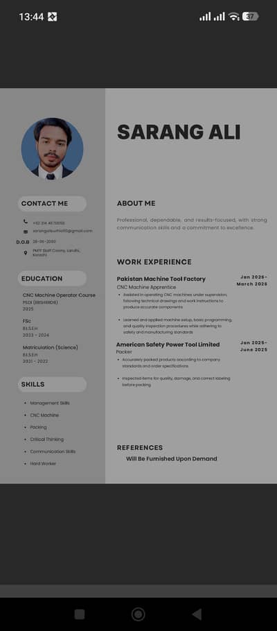 I Need Job Machine Operator/ Helper / Worker Any