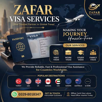 professional visa services avalibale all over pakistan - Done Basis