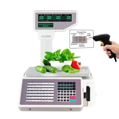 Barcode label printing scale