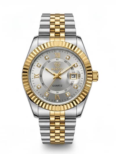 Rustet Steel Watch Gold Bracelet Watch Men Classic Analog Quartz Watch