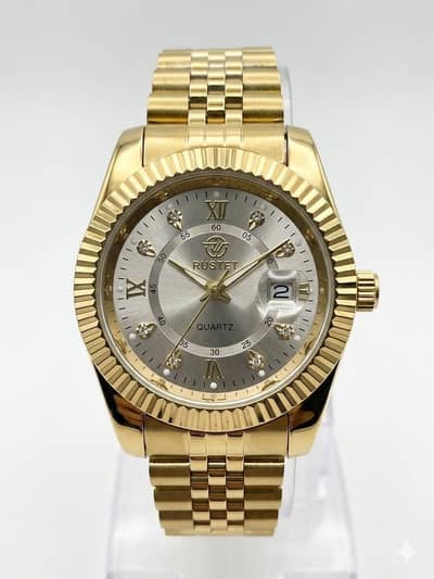 Rustet Premium Gold Watch  Men Designer Gold Watch Luxury dress watch