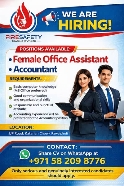 • Female Office Assistant • Accountant Required | Jobs Urgent Hiring