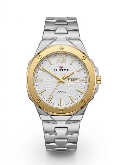 Rustet Designer Gold Watch Stylish gold watch for men Gold Bracelet