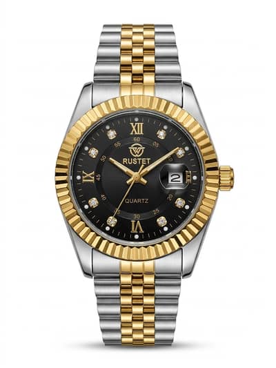 Rustet Stainless Steel Watch Luxury Men’ Watch Durable Men’ Wristwatch