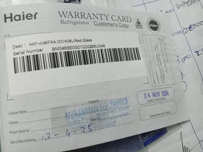 Haier Refrigerator  Full Size  In New condition Available for sale