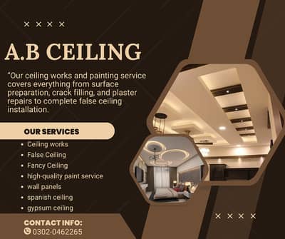 Plastic Paris Ceiling/ False Ceiling /pop Ceiling / All Ceiling work