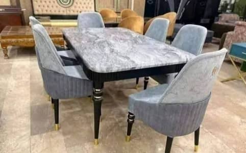 Dining Table | wooden top table | marble top dining | 6 seater dining