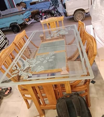 Dining Table | wooden top table | marble top dining | 6 seater dining