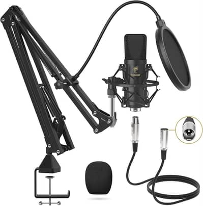 TONOR TC20 XLR Condenser Microphone, Professional  Mic kit used