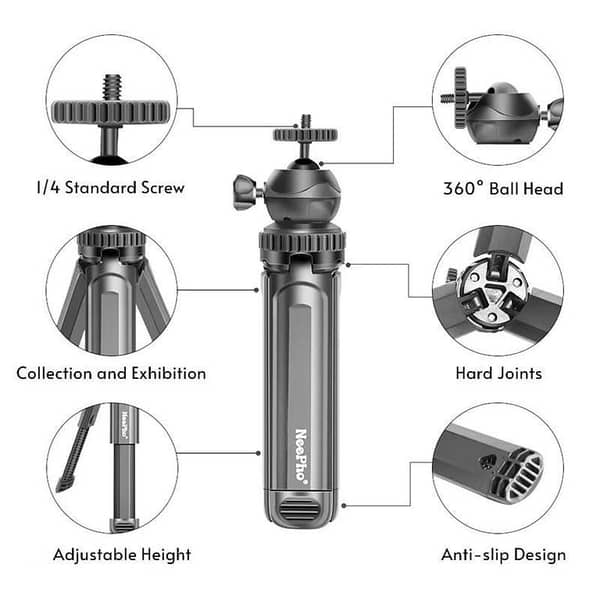 R1S 3-in-1 Bluetooth Selfie Stick with Tripod & Flash Light | Foldable Extendable Selfie Rod with Wireless Remote for Android, iPhone & Action Cameras