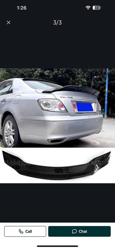 Mark X Ducktail spoiler ABS PLASTIC