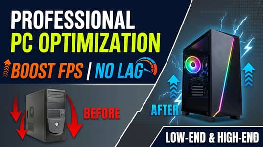 Professional PC Optimization & FPS Boost Service - No More Lag!