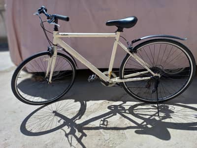 Almost New Full-Size white Gear Bicycle - Only 1-2 Rides - urgent Sale