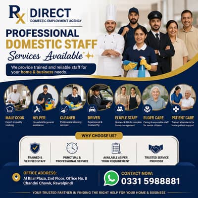 Maids / House Maids / Home Cook / chef / Baby Sitter Driver available