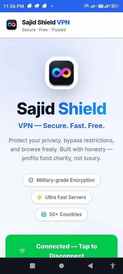 High-Speed VPN Source Code for Android & Windows (Sajid Shield)