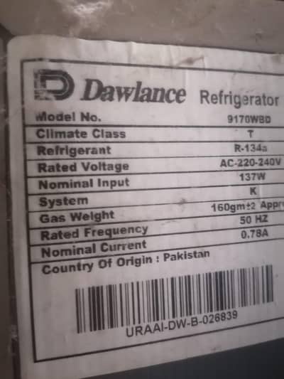 dawlance fridge golden colour