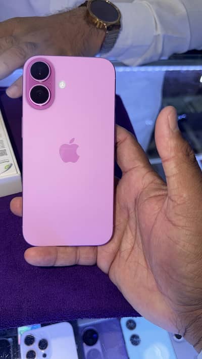 I phone 16 pink pta approved physical +Esim 128 gb 94 health
