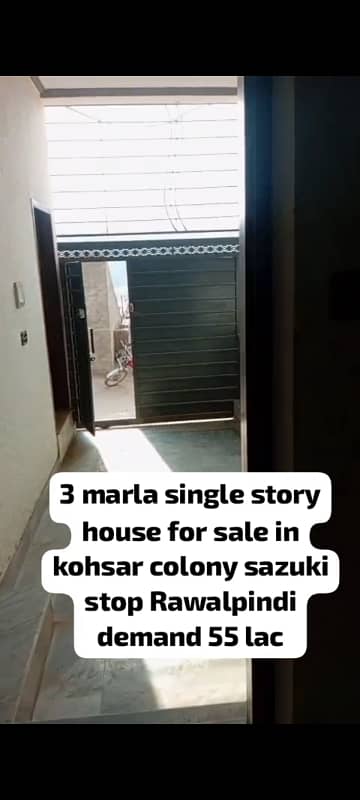 3 Marla house for sale khosar clony Suzuki stop