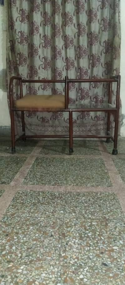 pure wooden chair with attached table