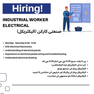 Industrial Staff for Electrical work