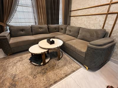 For sale L shape sofa molty plex foam resonable price