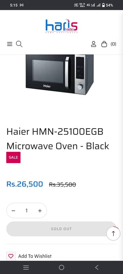 Haier Microwave Oven - Brand New - Box Packed