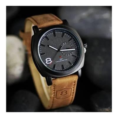 Men watch leather belt