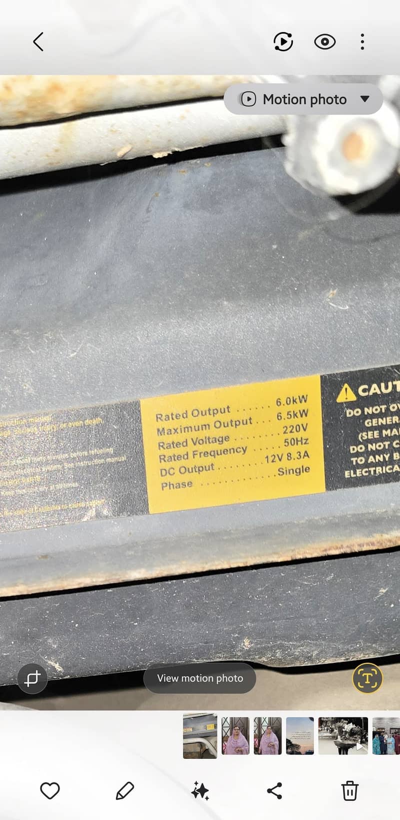 Hyundai 6.5 KVA Petrol Generator Fuel Petrol for sale 2