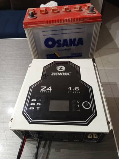 ziewnic hybrid solar inverter and Osaka battery for sale