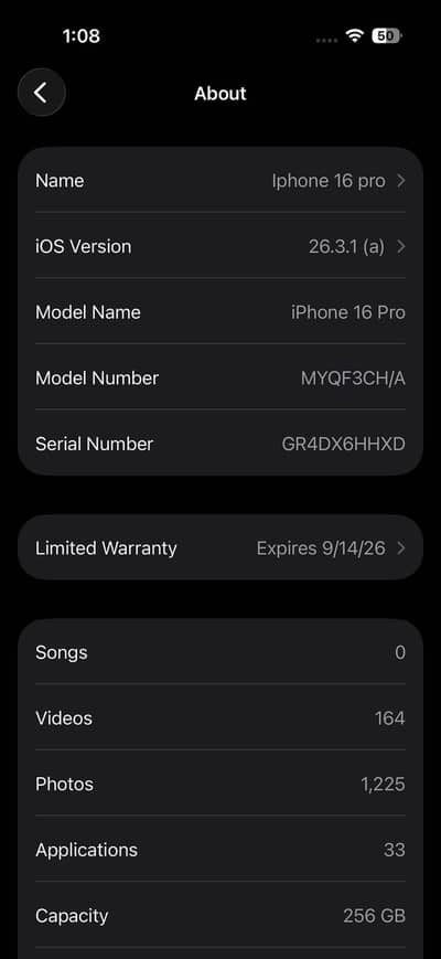 iPhone 16 Pro 10/10 Condition Dual SIM 99% Battery Health Warranty