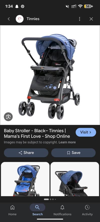 tinnies black stroller