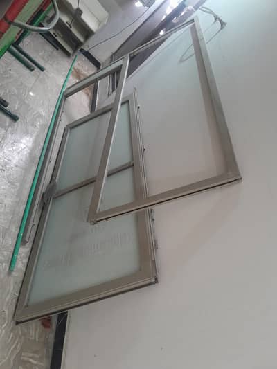 Aluminium with glass fitted door