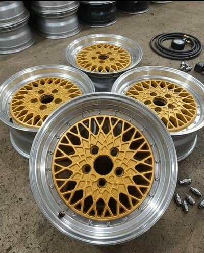 15 Inche's 7.5JJ A gold finished deep wide-offset look