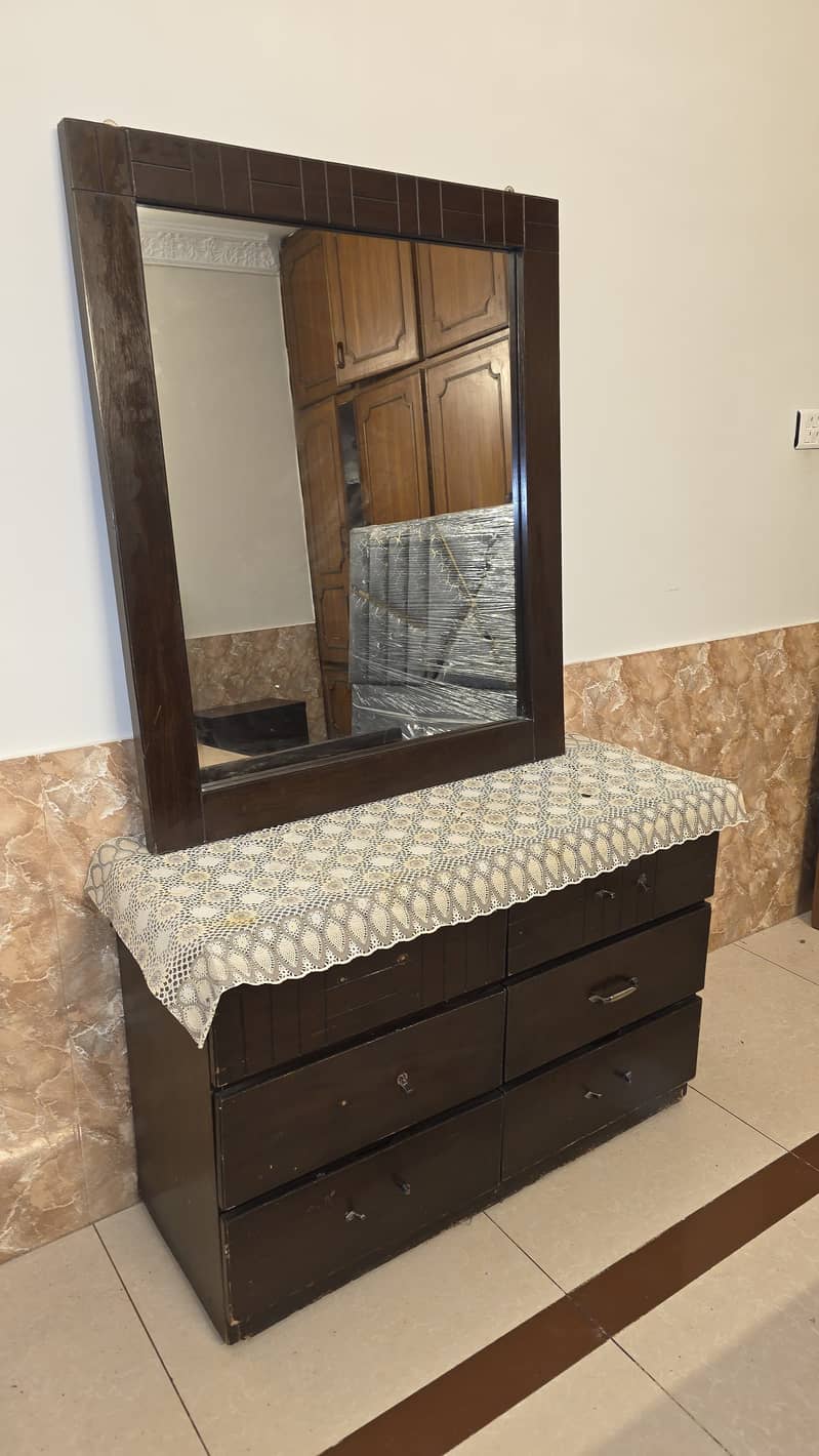 Double bed || bed || dressing Table || side tables || 8/10 7