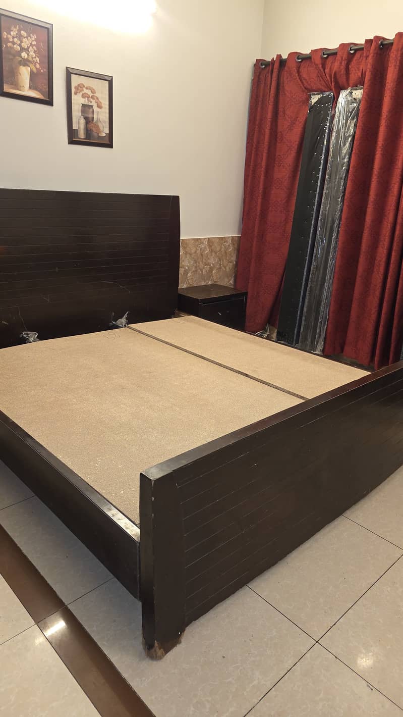 Double bed || bed || dressing Table || side tables || 8/10 8