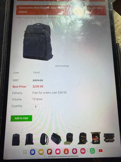 New laptop and school bag