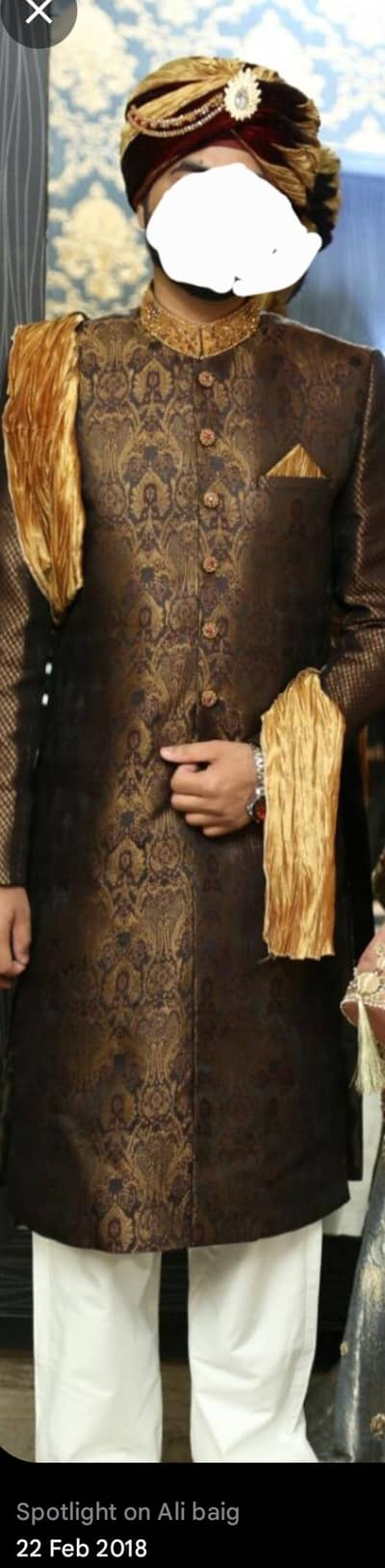 Sherwani and Kulla for sale (Medium Size)